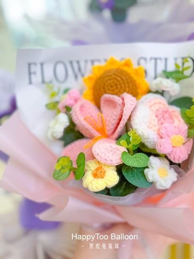 母親節手作針織花氣球禮盒《手提盒款&水晶球款》7