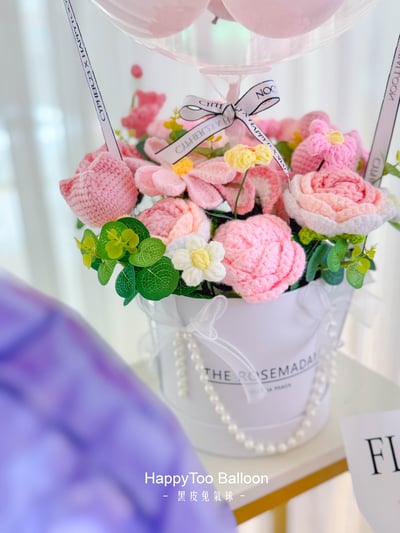 母親節手作針織花氣球禮盒《手提盒款&水晶球款》12