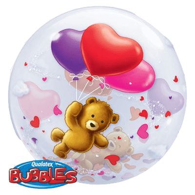 泡泡球 熊熊愛心氣球1