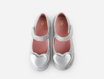 BellaVara 璀璨之心絢麗公主鞋-銀10