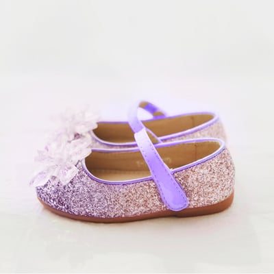 BellaVara 時尚夢幻公主水晶鞋-浪漫紫1