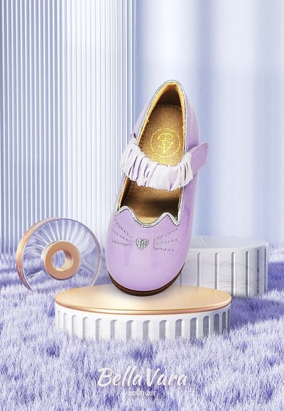 BellaVara時尚輕奢Meow公主休閒鞋-優雅紫(亮面)3