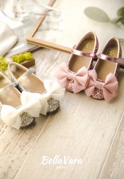 BellaVara閃亮夢幻蝴蝶結公主鞋-氣質銀2