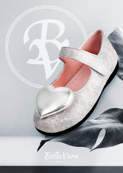 BellaVara 璀璨之心絢麗公主鞋-銀3