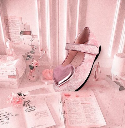 BellaVara 璀璨之心絢麗公主鞋-粉4