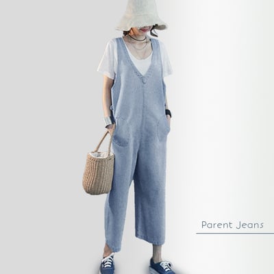 BellaVara 春夏最新款親子吊帶寬褲5