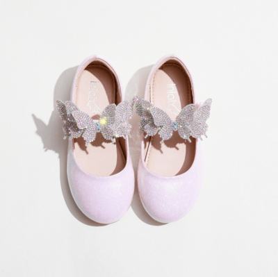 BellaVara 氣質水鑽蝴蝶公主鞋-公主粉3