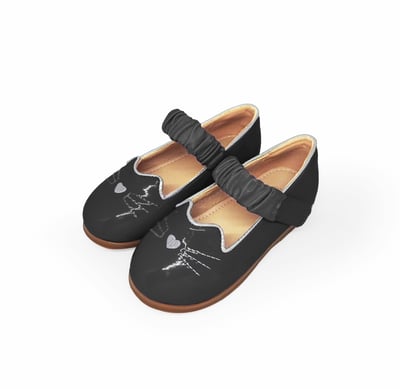 BellaVara時尚輕奢Meow公主休閒鞋-尊爵黑(亮面)1