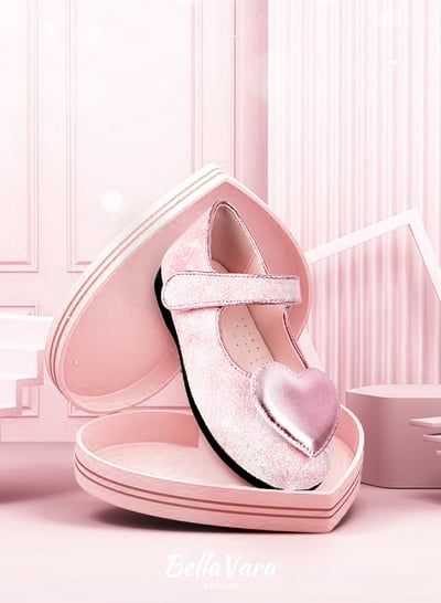 BellaVara 璀璨之心絢麗公主鞋-粉2