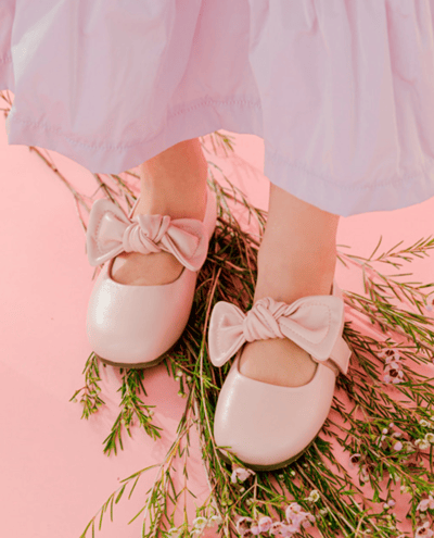 BellaVara春夏款馬卡龍小清新蝴蝶結鞋履-櫻花粉2