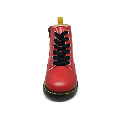 BellaVara 輕量化兒童六孔復古靴-紅4