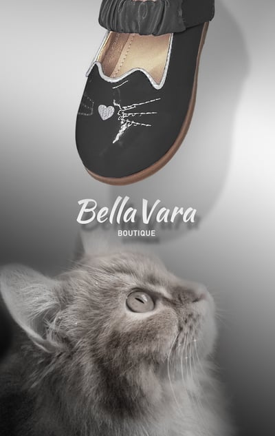 BellaVara時尚輕奢Meow公主休閒鞋-尊爵黑(亮面)2