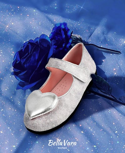 BellaVara 璀璨之心絢麗公主鞋-銀2