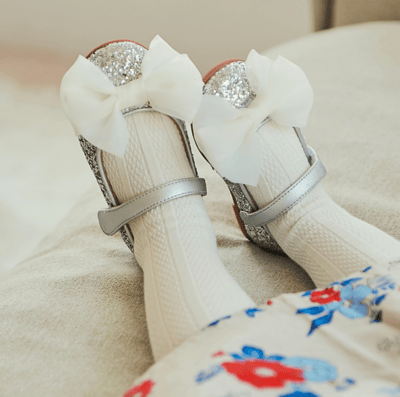 BellaVara閃亮夢幻蝴蝶結公主鞋-優雅粉4