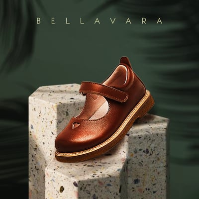 BellaVara英倫風全真皮款愛心簡約公主皮鞋-焦糖咖啡2