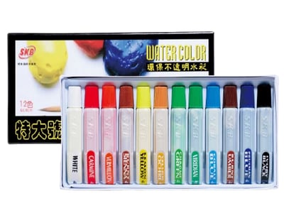 SKB 12色 紙盒 環保不透明水彩1