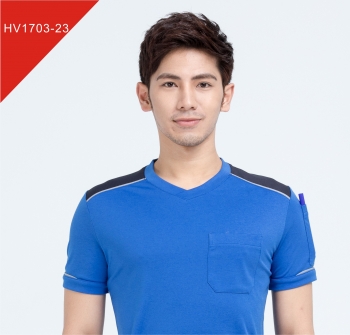 3M反光短袖吸排v領衫2