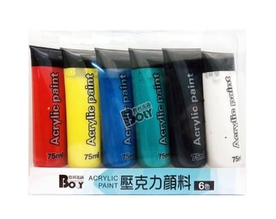 BL-6色壓克力顏料(主色系/75ml)1