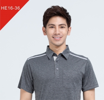 3M反光短袖吸濕排汗POLO衫-麻花灰1