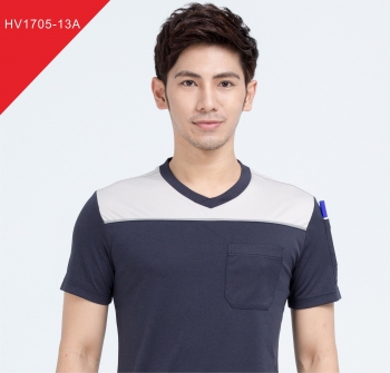 3M反光短袖吸排v領衫3