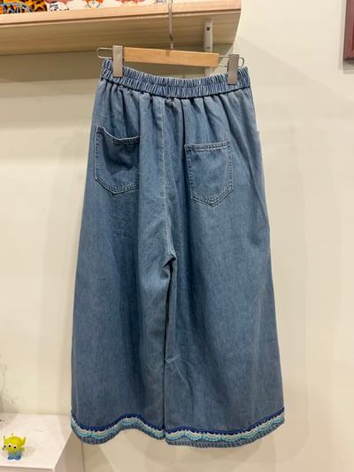 針織小花寬褲4