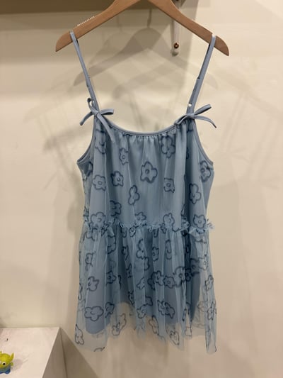 小花網紗背心3