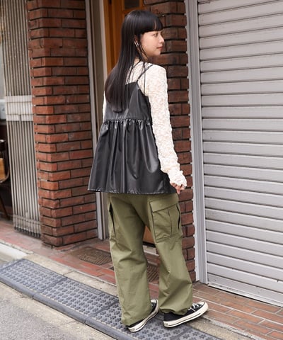 仿皮緞帶吊帶背心8