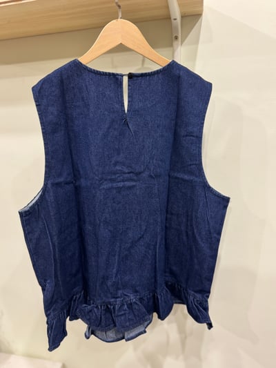 口袋花邊牛仔背心5