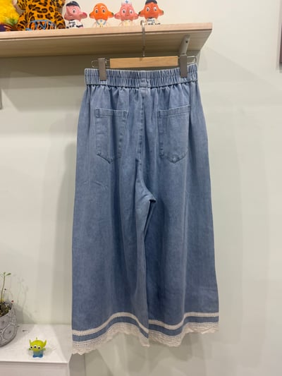 蕾絲下擺水洗褲3