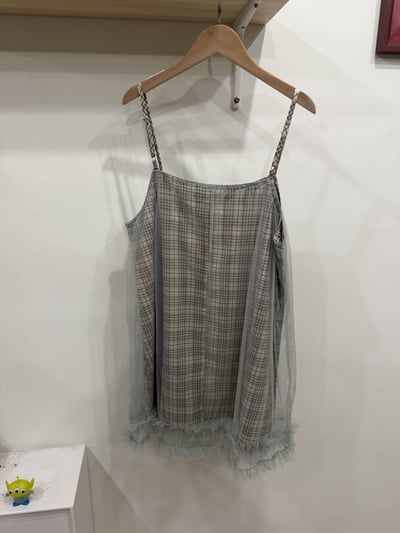 格紋網紗短洋5