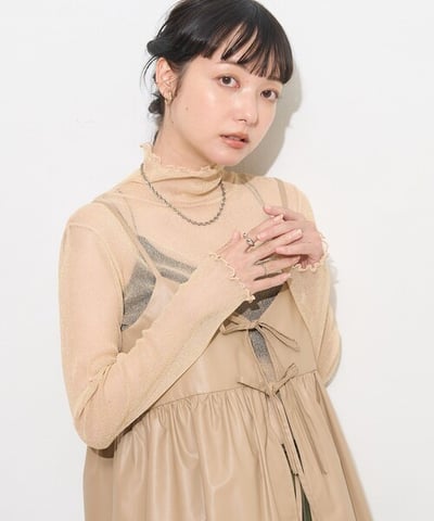 金蔥透膚上衣1