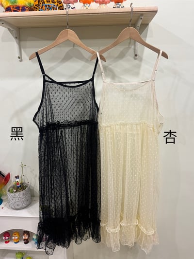 波點長罩衫1