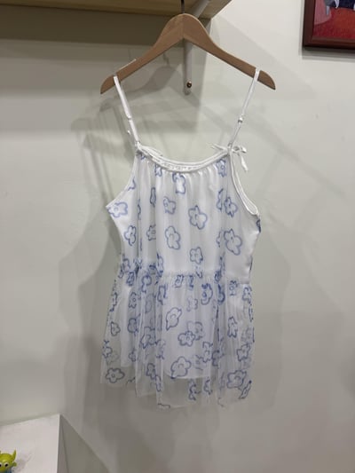 小花網紗背心4