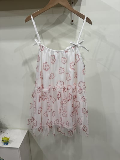 小花網紗背心7