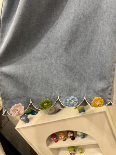 彩色花朵牛仔褲3