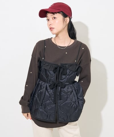 復古絎縫背心3