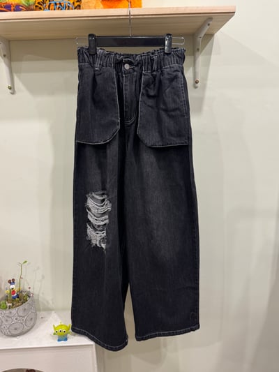 立體口袋刷破牛仔褲4