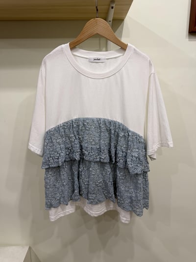 雙層蕾絲拼接上衣2