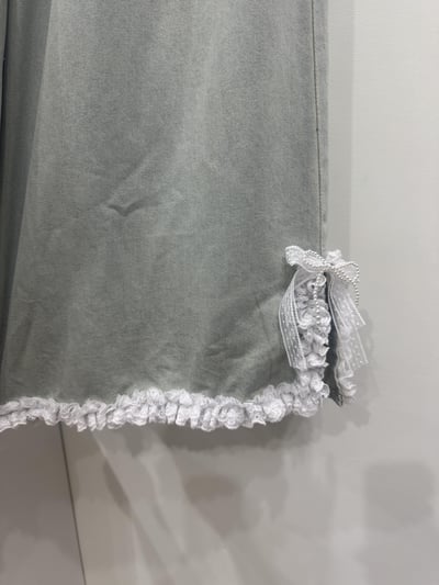 蕾絲蝴蝶結寬褲7
