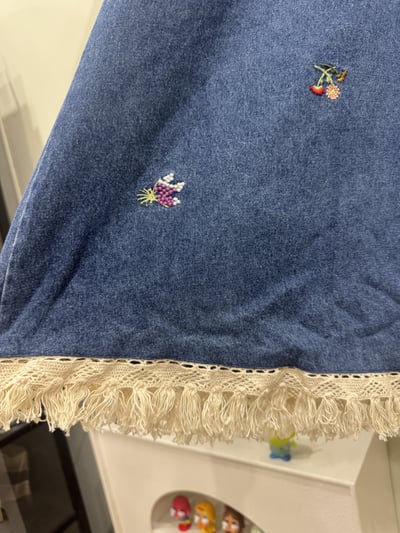 刺繡復古牛仔裙3