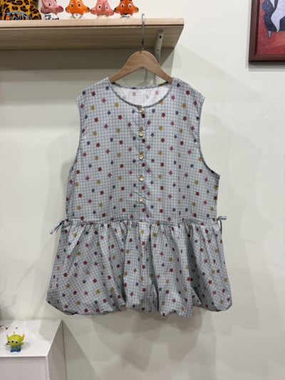 小花排扣燈籠背心4