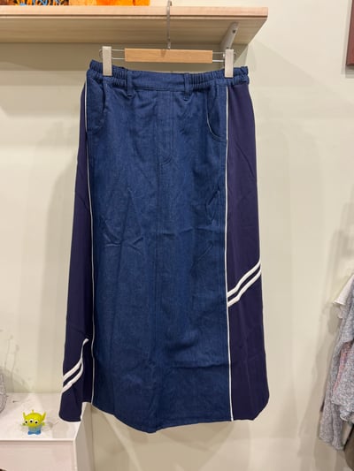 兩側拼布牛仔裙3