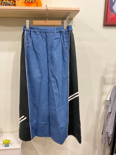 兩側拼布牛仔裙2