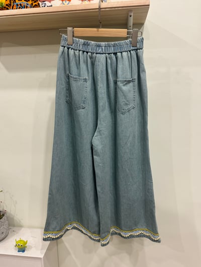 針織小花寬褲5