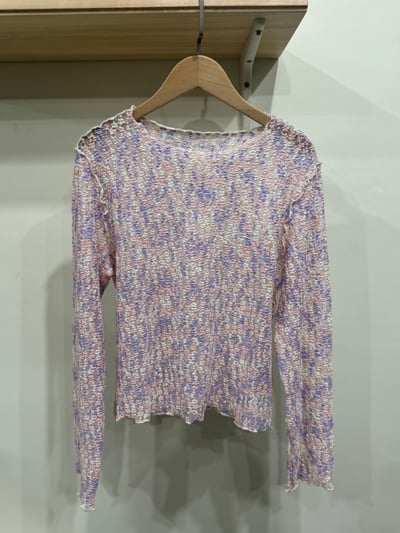 混色泡泡花上衣3