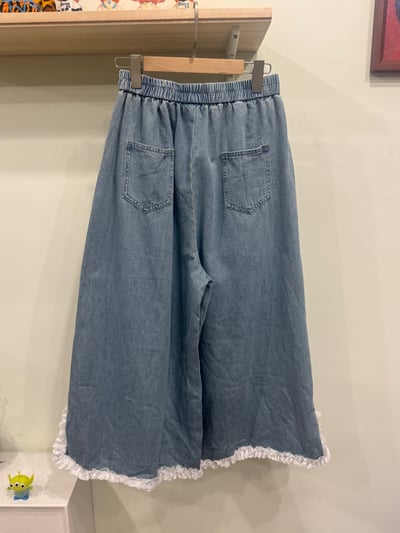 蕾絲蝴蝶結寬褲3