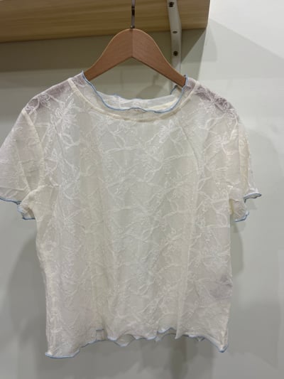 蝴蝶結暗紋短袖3