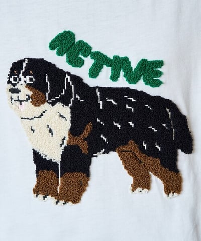 狗狗刺繡踢-藍16