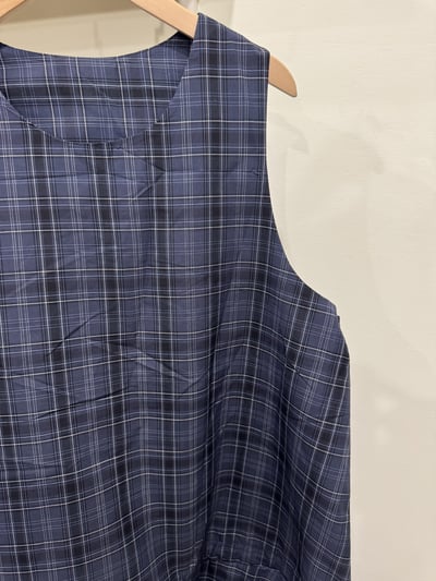 格紋蕾絲拼接氣球裙7