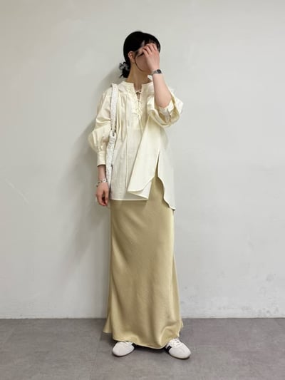 綁帶澎袖襯衫11